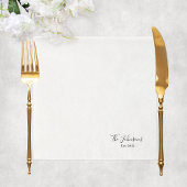 Elegant Minimalist Script Typography Familienaam Servet