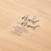 Elegant Minimalist Scriptgeschreeuw Bridal Brunch Acryl Uitnodigingen (Laagn)