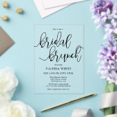 Elegant Minimalist Scriptgeschreeuw Bridal Brunch Acryl Uitnodigingen (Insitu (Huwelijk))