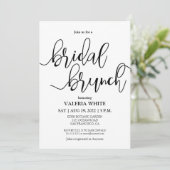 Elegant Minimalist Scriptgeschreeuw Bridal Brunch Kaart (Staand voorkant)