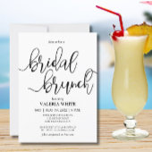 Elegant Minimalist Scriptgeschreeuw Bridal Brunch Kaart