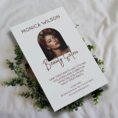 Elegant minimalist silver gray beauty salon flyer