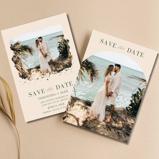 Elegant Minimalist Simple Photo Modern Save The Date