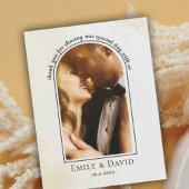 Elegant Minimalist Simple Photo Weddenschap Hartel Briefkaart