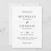 Elegant minimalist Simple Wedding Invitation Kaart (Voorkant)