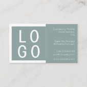 ELEGANT MINIMALIST SJABLOON DESIGN LOGO SAGE GROEN VISITEKAARTJE (Voorkant)