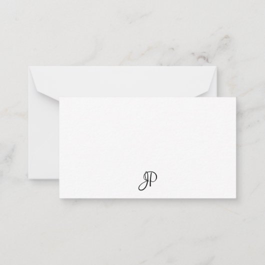 Elegant Minimalist Sjabloon Typografie Monogram (Achterkant)