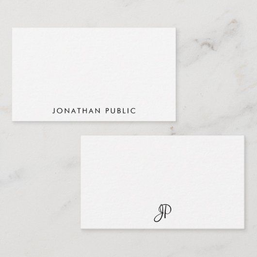 Elegant Minimalist Sjabloon Typografie Monogram (Voorkant / Achterkant)