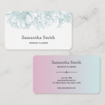 Elegant Minimalist Teal Green Floral Line Art