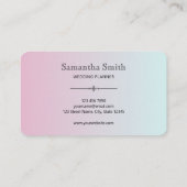 Elegant Minimalist Teal Green Floral Line Art Visitekaartje (Achterkant)