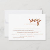 Elegant minimalist Terracotta Wedding RSVP Kaartje (Voorkant)