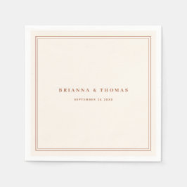 Elegant minimalist Terracotta Wedding Servet