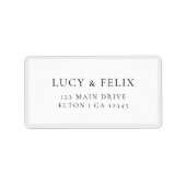 Elegant minimalist | Terugkeeradres voor verzendin Etiket (Voorkant)