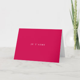 Elegant Minimalist Text | Je T'aime Feestdagen Kaart