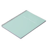Elegant Minimalist Turquoise Monogram Notitieboek (Linkerzijde)