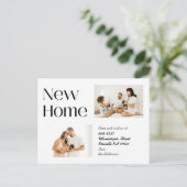 Elegant minimalist Twee foto's nieuwe startpagina Aankondigingskaart (Staand voorkant)