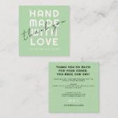 Elegant Minimalist Typography Olive Simple Square Vierkante Visitekaartje (Voorkant / Achterkant)