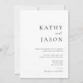 Elegant Minimalist Typography Script Wedding Kaart (Voorkant)