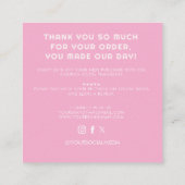 Elegant Minimalist Typography Simple Orange Square Vierkante Visitekaartje (Achterkant)