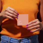 Elegant Minimalist Typography Simple Orange Vierkante Visitekaartje