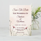 Elegant Minimalist Typography Wedding Save The Date (Staand voorkant)