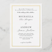 Elegant minimalist Uitnodiging tot verfijnde bruil (Voorkant)