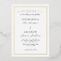 Elegant minimalist Uitnodiging tot verfijnde bruil