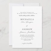 Elegant minimalist Uitnodiging tot verfijnde bruil (Voorkant)