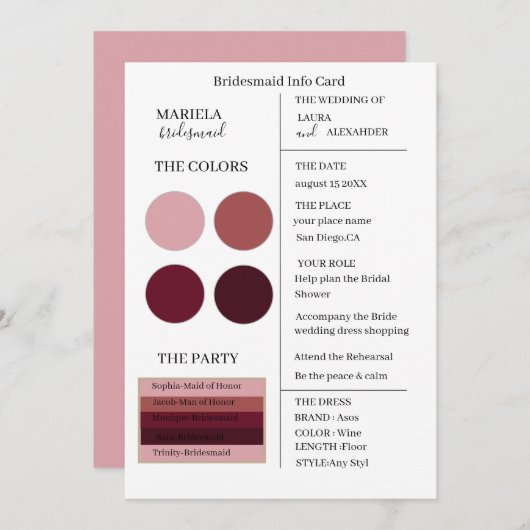 Elegant minimalist uitnodiging voor het geven van  (Voorkant / Achterkant)