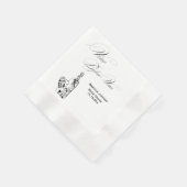 Elegant Minimalist Vino Before Vows Bridal Shower Servet (Hoek)