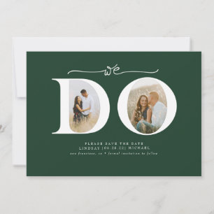 Elegant minimalist We besparen datum 2-foto's Save The Date