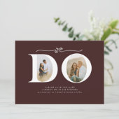 Elegant minimalist We besparen datum 2-foto's Save The Date (Staand voorkant)