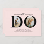 Elegant minimalist We besparen datum 2-foto's Save The Date (Voorkant / Achterkant)