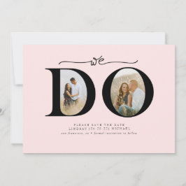 Elegant minimalist We besparen datum 2-foto's Save The Date