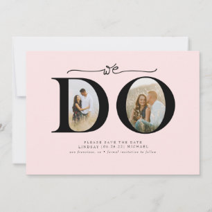 Elegant minimalist We besparen datum 2-foto's Save The Date
