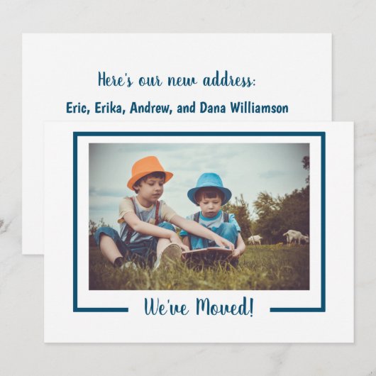 Elegant minimalist We hebben de aankondiging Foto  (Voorkant / Achterkant)