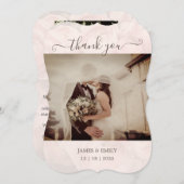 Elegant Minimalist Weddenschap Foto bedankt Kaart (Voorkant / Achterkant)