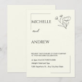 Elegant minimalist Weddenschap Kaart (Voorkant / Achterkant)