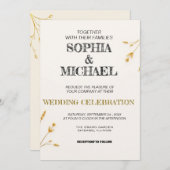 Elegant minimalist Weddenschap Kaart (Voorkant / Achterkant)