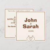 Elegant minimalist Weddenschap Kaart (Voorkant / Achterkant)