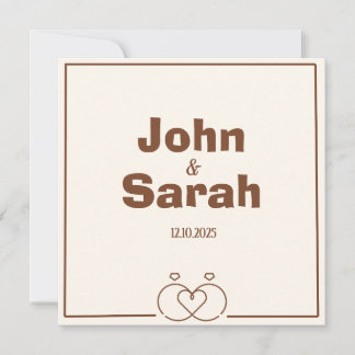 Elegant minimalist Weddenschap Kaart