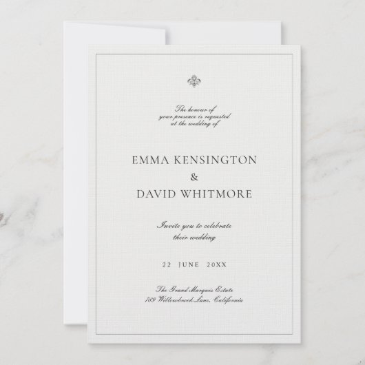 Elegant minimalist Weddenschap Kaart (Voorkant)