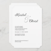 Elegant minimalist Weddenschap Kaart (Voorkant / Achterkant)