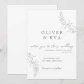 Elegant minimalist Weddenschap Kaart (Voorkant / Achterkant)