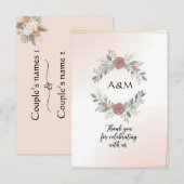 Elegant minimalist Weddenschap RSVP Kaartje (Voorkant / Achterkant)