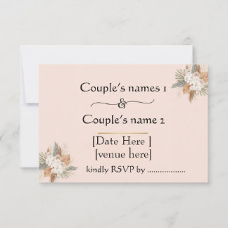 Elegant minimalist Weddenschap RSVP Kaartje