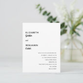 Elegant minimalist Weddenschap Simple Typography B Briefkaart (Staand voorkant)
