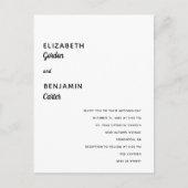 Elegant minimalist Weddenschap Simple Typography B Briefkaart (Voorkant)