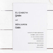 Elegant minimalist Weddenschap Simple Typography B Kaart
