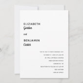 Elegant minimalist Weddenschap Simple Typography B Kaart (Voorkant)
